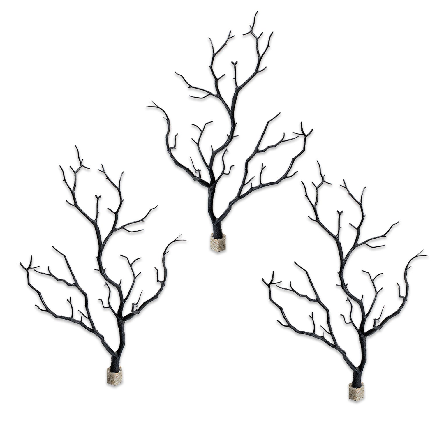 Manzanita Branch Black 12.5" 3 pack.