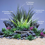 Fountain Grass Light Green with Weighted Base.