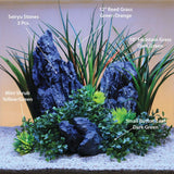 Green Orange Reed Grass with Weighted Base