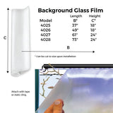 Serene Background Tall Glass Film 48"H x 73"L.