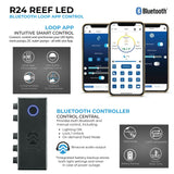 2 x 52W R24 REEF LED with Flex Arm Stand Mount Bluetooth.