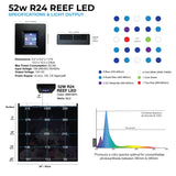 52 watt R24 REEF LED Light with Flex Arm Stand Mount.